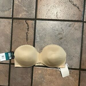 Strapless Beige Bra vanity fair ego boost bra 36D